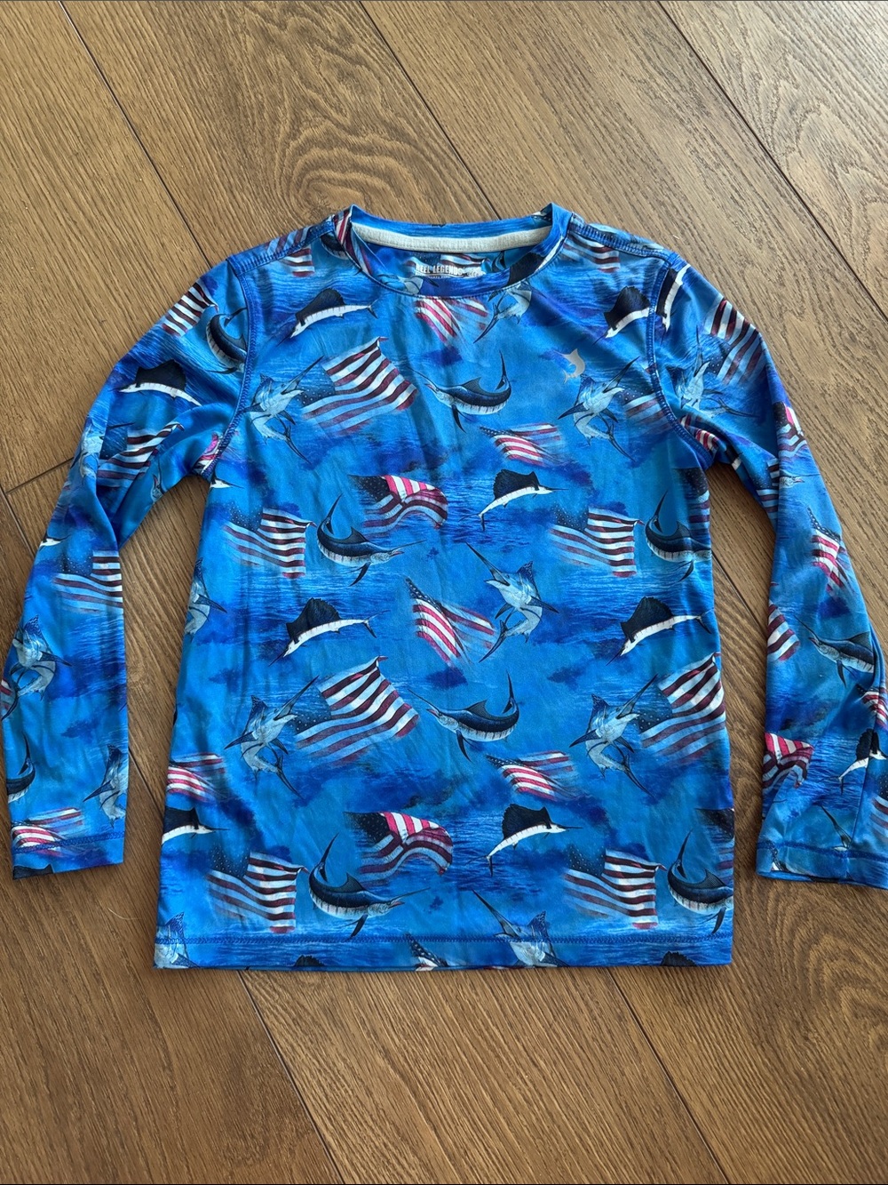 Reel Legends Blue Rashguard Boys Size 6